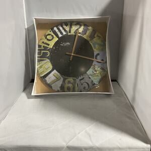 Rustic Industrial Wall Clock- Distressed Metal- Oversized Warehouse Loft Look